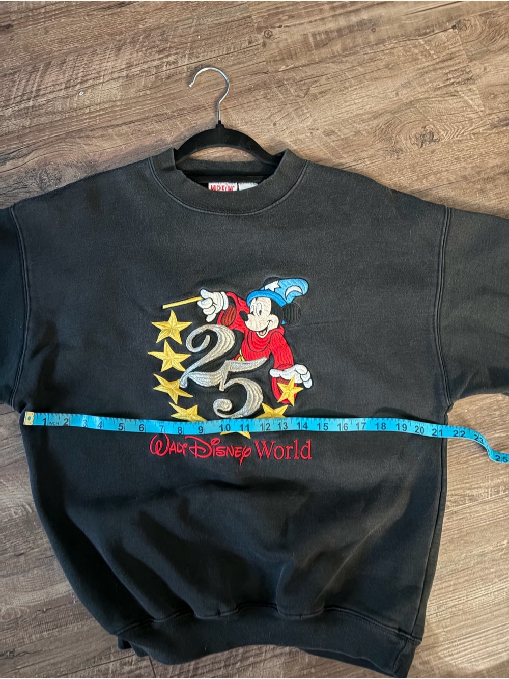 Vintage 90s Disney World 25th Anniversary Black Sweater - Picture 5 of 7